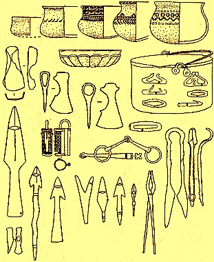 Культура перми вычегодской. Орудия труда, оружие, хозяйственный инвентарь, предметы быта